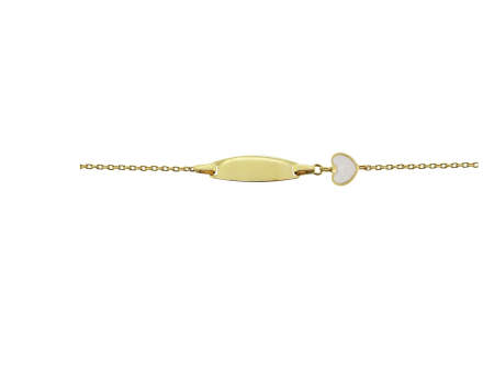 14k Gold Engravable Heart Baby Bracelet Online now