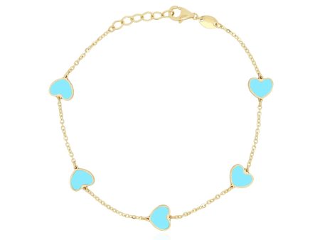 14k Gold Small Lucy Heart Bracelet Supply