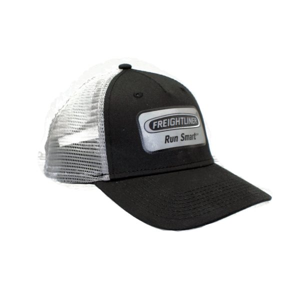 Freightliner Trucks Run Smart Black & Grey Adjustable Mesh Trucker Snapback Hat Supply