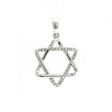 14k Gold Jewish Star Single Prong Diamond Pendant Cheap