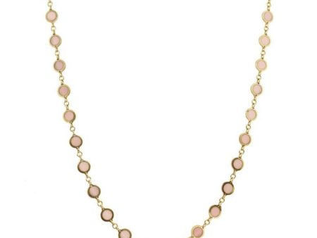 14k Yellow Gold Inlay Multi Disc Necklace Hot on Sale