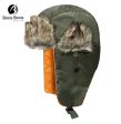 Dakota Dan Cold Weather Hat Faux Fur Bomber Olive Trooper Style Ear Flaps Cheap