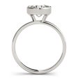 14kt White Gold Bezel-Set Solitaire Engagement Ring Setting Online Hot Sale