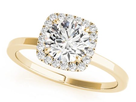 Yellow Gold Halo Engagement Ring Setting (1 8 ctw) Supply