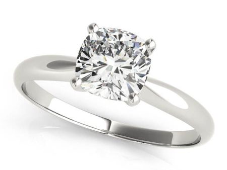 14kt White Gold Cushion Cut Solitaire Engagement Ring Setting Supply