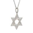 14kt White Gold Diamond Star of David Pendant (.38 ctw) Supply