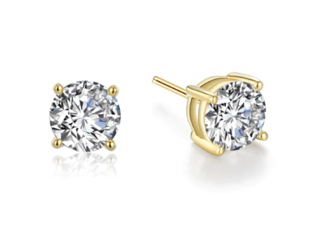 Lafonn 2 CTW Solitaire Stud Earrings (Yellow) Online