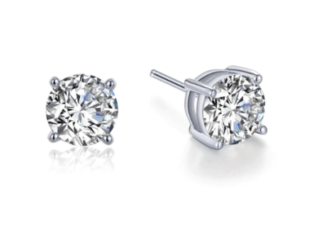 Lafonn 2 CTW Solitaire Stud Earrings (White) Hot on Sale