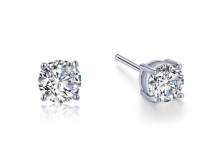 Lafonn 1.50 CTW Solitaire Stud Earrings (White) on Sale