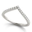 18kt White Gold Diamond Chevron Band (.20 ctw) on Sale