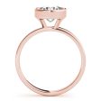 14kt Rose Gold Bezel-Set Solitaire Engagement Ring Setting Cheap