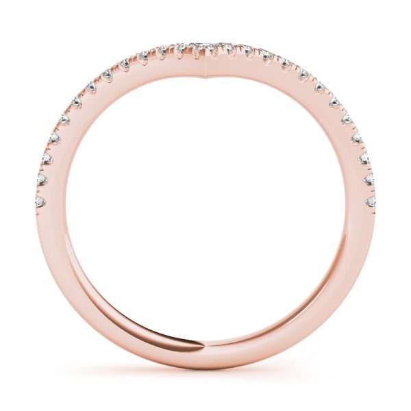 18kt Rose Gold Diamond Chevron Band (.20 ctw) For Sale