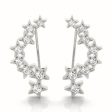 14kt White Gold Diamond Star Ear Climbers (.33 ctw) Online