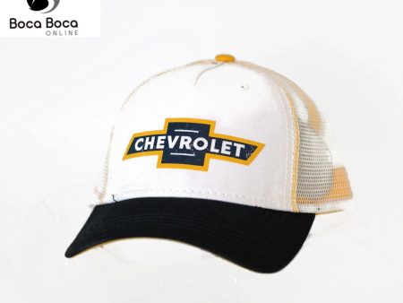 Chevrolet Logo Adjustable White Mesh Back Cap Fashion