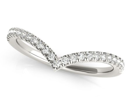 18kt White Gold Diamond Chevron Band (.20 ctw) on Sale