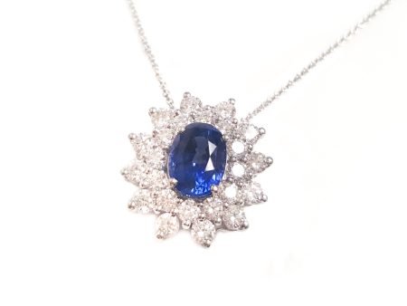 Platinum Tanzanite & Diamond Pendant For Cheap