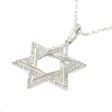 14kt White Gold Diamond Star of David Pendant (.38 ctw) Supply