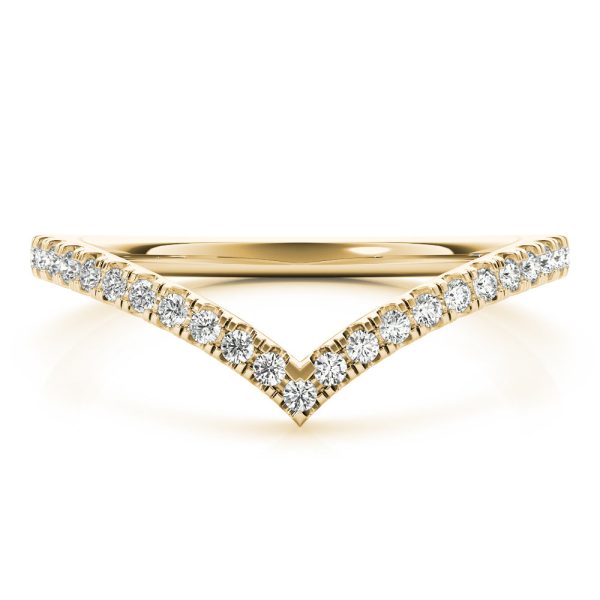 18kt Yellow Gold Diamond Chevron Band (.20 ctw) Online now