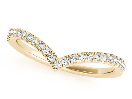 18kt Yellow Gold Diamond Chevron Band (.20 ctw) Online now