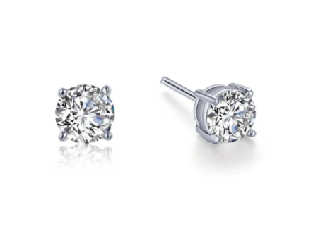 Lafonn 1 CTW Solitaire Stud Earrings (White) Discount