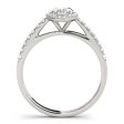 14kt White Gold Oval Halo Engagement Ring Setting Online Hot Sale