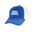 Bud Light Patch Logo Royal & White H3 Mesh Trucker Style Hat Hot on Sale