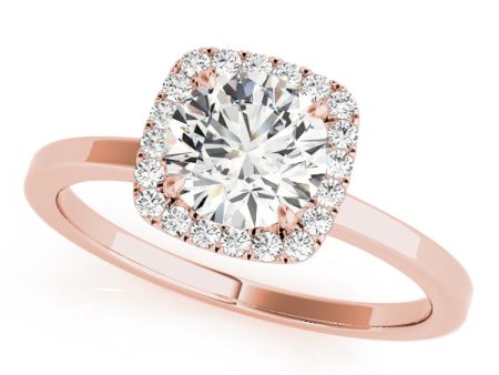 Rose Gold Halo Engagement Ring Setting (1 8 ctw) Supply