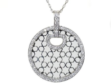 14kt White Gold Diamond Circle Pendant (.63 ctw) Online