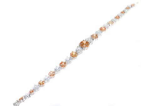 Sterling Silver Champagne CZ Tennis Bracelet Supply