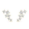 14kt Yellow Gold Diamond Ear Climbers (.25 ctw) Sale