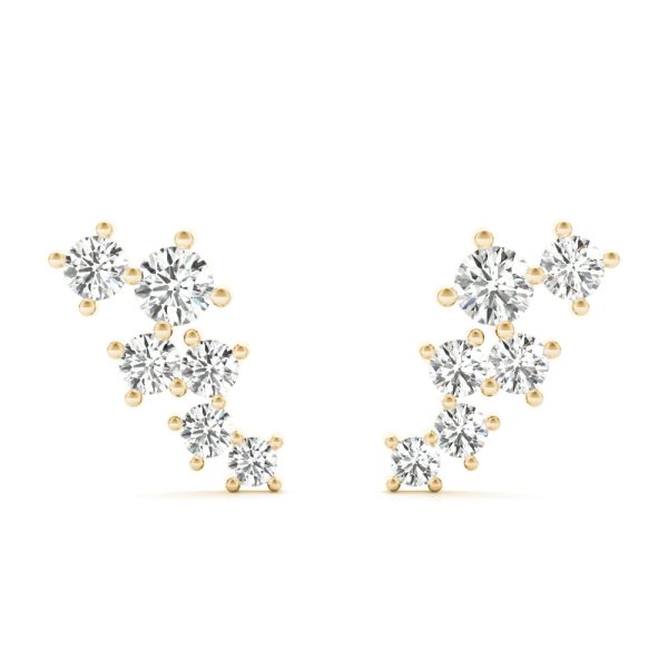 14kt Yellow Gold Diamond Ear Climbers (.25 ctw) Sale