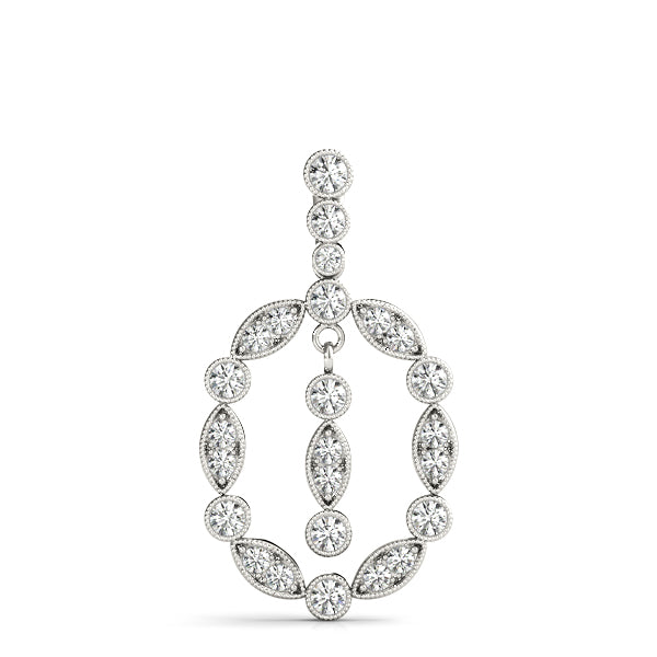 14kt White Gold Diamond Fashion Pendant (.63 ctw) Supply