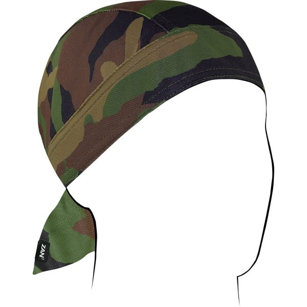 Headwrap Du Rag Skull Cap Bandana Doo Rag SportFlex Woodland Camo ZAN Flydanna Cheap