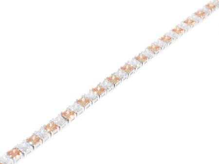 Sterling Silver Citrine Color CZ Tennis Bracelet Cheap