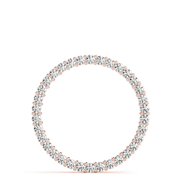 14kt Rose Gold Diamond Circle Pendant Hot on Sale