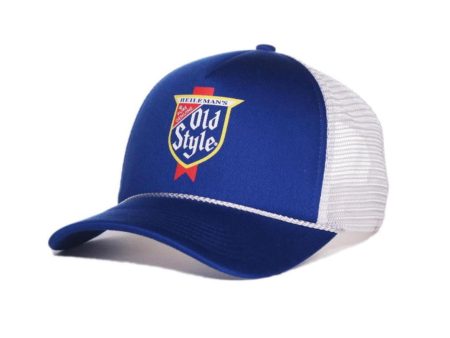 Heileman s Old Style Beer Royal & White Mesh Trucker Hat Cheap