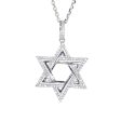 14kt White Gold Diamond Star of David Pendant (.38 ctw) Supply