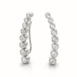 18kt White Gold Bezel-Set Diamond Ear Climbers (.33 ctw) For Discount