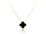 14k Gold Enamel Clover Necklace Cheap