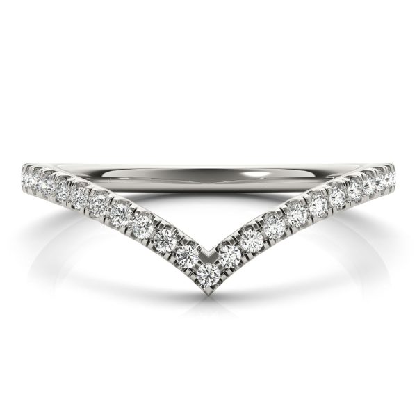 18kt White Gold Diamond Chevron Band (.20 ctw) on Sale