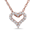 18kt Rose Gold Diamond Heart Pendant (.53 ctw) Fashion