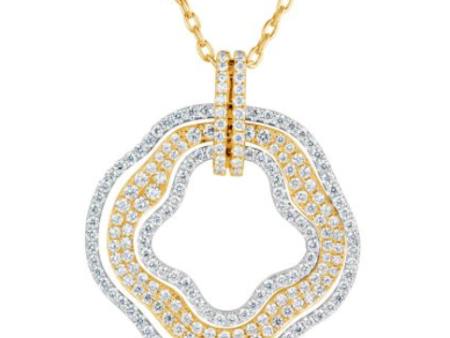 18kt Two Tone Diamond Pendant (2.35 ctw) Online now