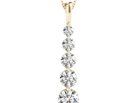 14kt Yellow Gold Diamond Journey Pendant (2.5 ctw) Online now