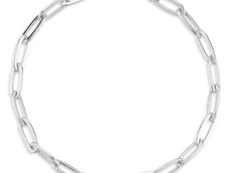 14k White Gold Paperclip Bracelet Sale