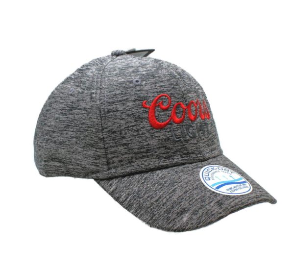 COORS Light H3 Heather Grey Cationic Hat Quick Dry Performance Keeps Cooler For Cheap