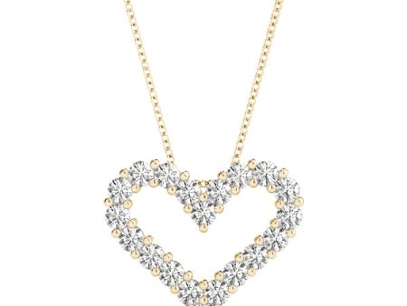 Yellow Gold Diamond Heart Pendant (1 ctw) Fashion