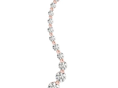 14kt Rose Gold Diamond Journey Pendant (1 ctw) Hot on Sale