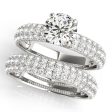 18kt White Gold Multi-Row Pavé Engagement Ring Setting Online now