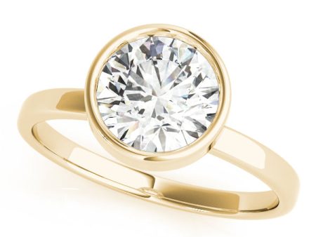 14kt Yellow Gold Bezel-Set Solitaire Engagement Ring Setting Sale