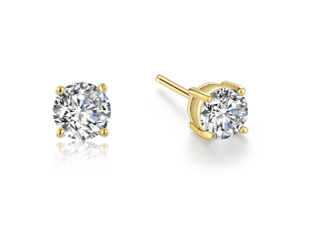 Lafonn 1 CTW Solitaire Stud Earrings (Yellow) on Sale